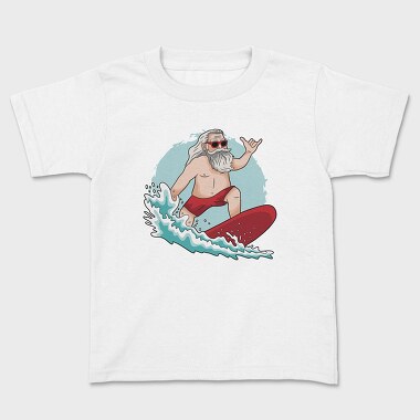Surfing Santa, Kids' T-Shirt