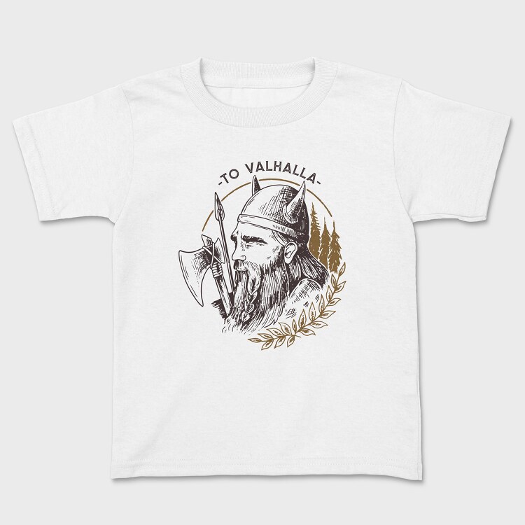 To Valhalla Viking, Kids' T-Shirt