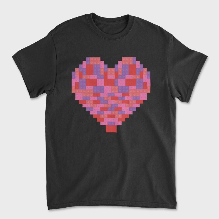 Toy Brick Heart, Unisex Men's T-Shirt