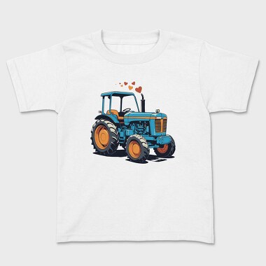 Tractor Cartoon Love, Kids' T-Shirt