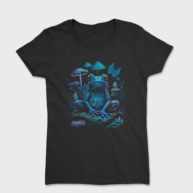 Trippy Frog Mushroom, Women's T-Shirt