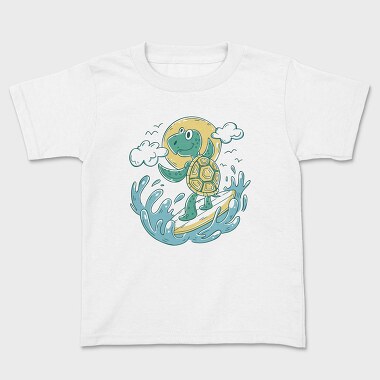 Turtle Surfing, Kids' T-Shirt