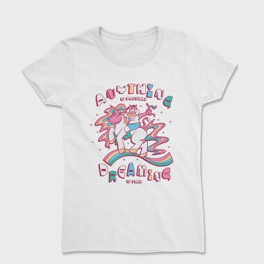 Unicorn and Cat Anything Is Possible, Women's T-Shirt