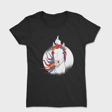 Unicorn Middle Finger Horn, Women's T-Shirt