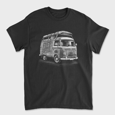Unisex Men's T-Shirt, Van Free Coffee