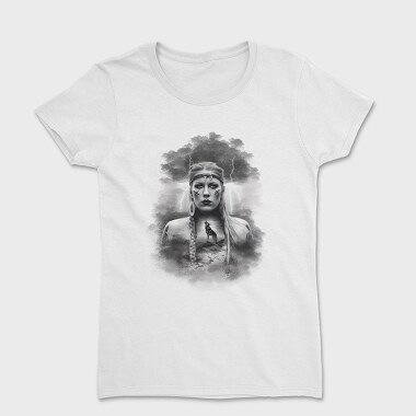 Viking Woman With Wolf, Women's T-Shirt