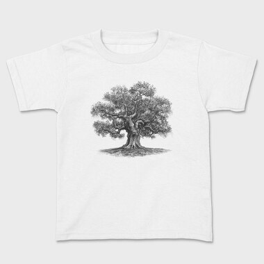 Vintage Oak Tree, Kids' T-Shirt