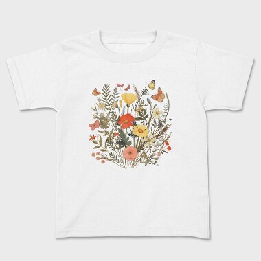 Vintage Wildflowers, Kids' T-Shirt