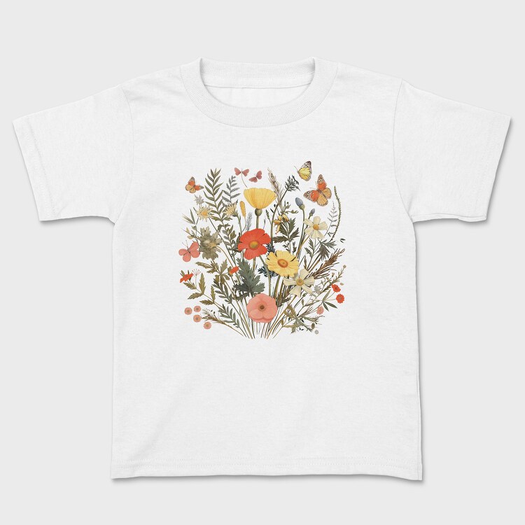Vintage Wildflowers, Kids' T-Shirt