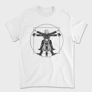 Vitruvian Man Bike, Unisex Men's T-Shirt