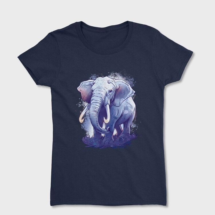 Watercolor Elephant, Women's T-Shirt