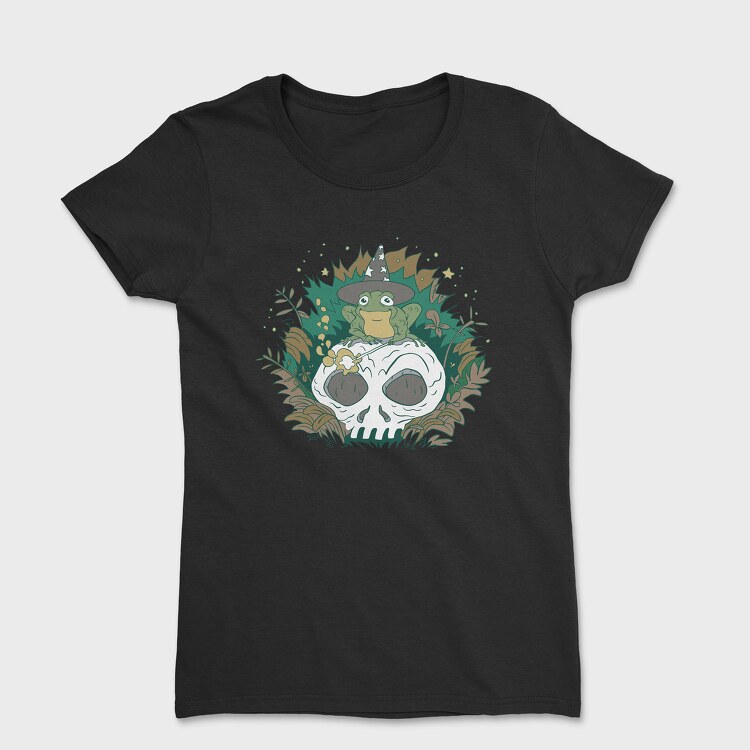 Wizard Frog Skull, Women's T-Shirt