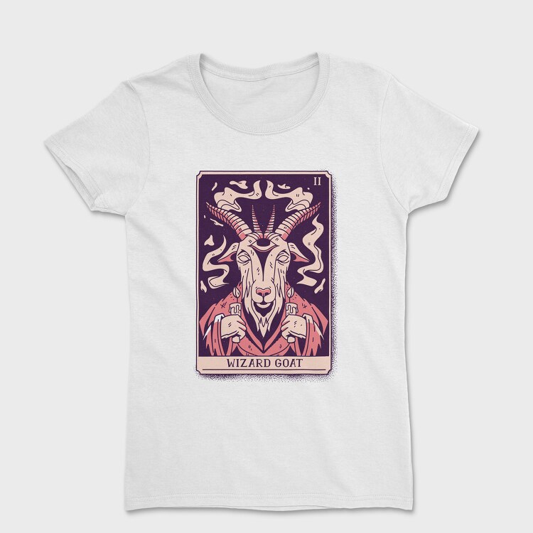 Wizard Goat Tarot Card, Дамска Тениска