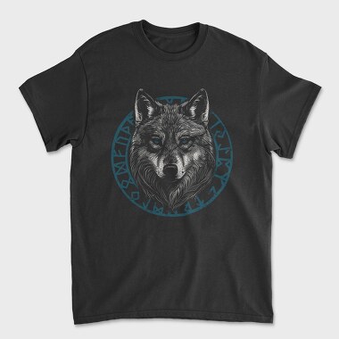 Wolf Head Blue, Unisex Men's T-Shirt