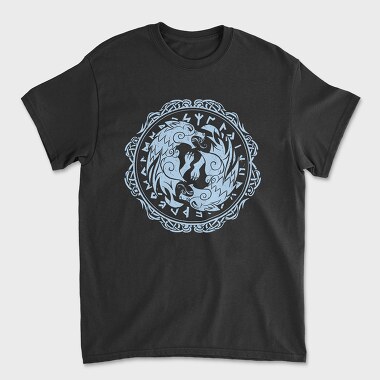 Wolf Viking Runes, Unisex Men's T-Shirt