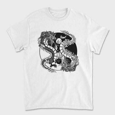 Yin Yang Dragons, Unisex Men's T-Shirt