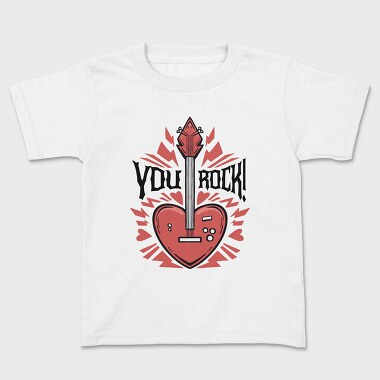 You Rock Love Guitar, Kids' T-Shirt