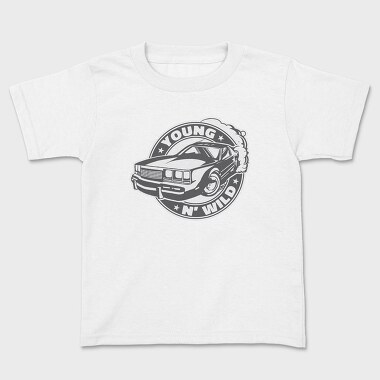 Young N Wild Car, Kids' T-Shirt
