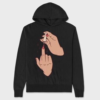 Middle Finger Nail Polish, Unisex Men's Hoodie