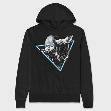 Dogs & Moon, Unisex Men's Hoodie
