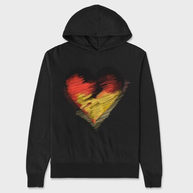 Heart Handdrawn, Unisex Men's Hoodie