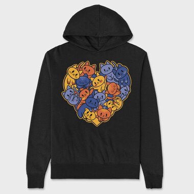 Heart of Cats, Unisex Men's Hoodie