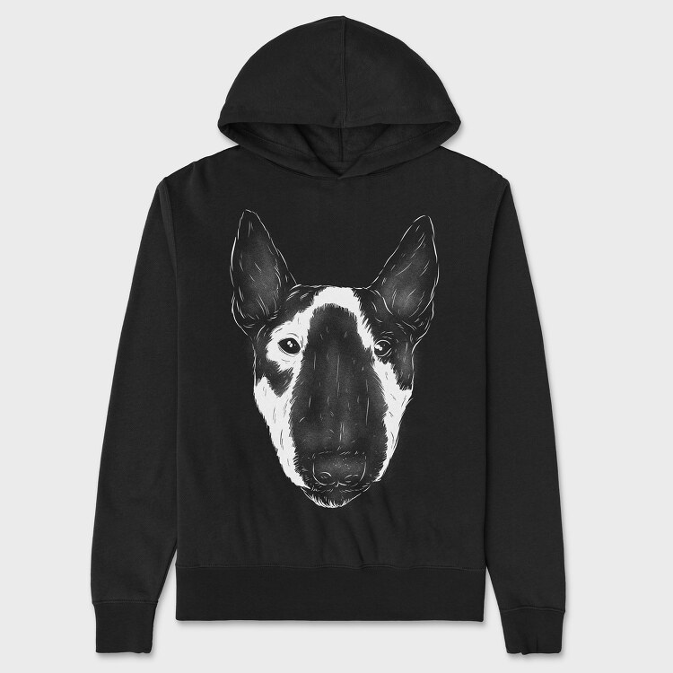 Miniature Bull Terrier, Unisex Men's Hoodie