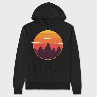 Sunset Trees, Unisex Men's Hoodie