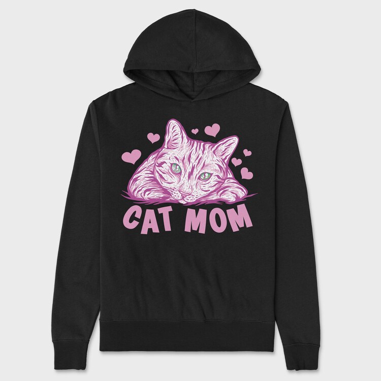 Cat Mom Pink, Унисекс Мъжко Суичър
