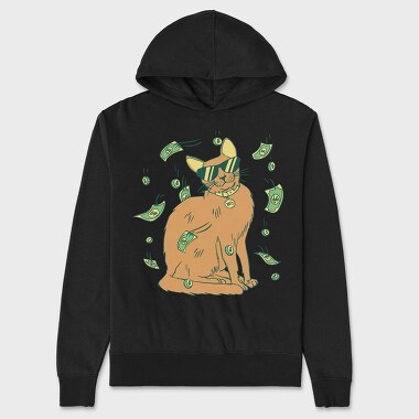 Cat Money, Unisex Men's Hoodie