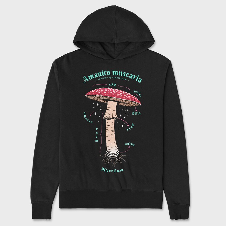 Amanita Muscaria, Unisex Men's Hoodie