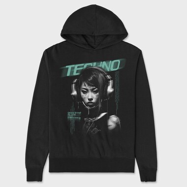 Techno Woman, Unisex Men's Hoodie