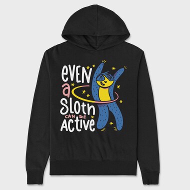 Active Sloth, Unisex Men's Hoodie