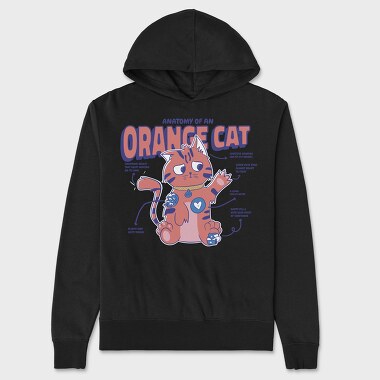 Anatomy of an Orange Cat, Unisex Men's Hoodie