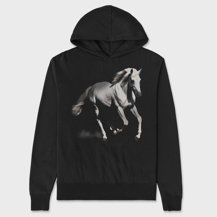 Horse Monochrome, Unisex Men's Hoodie