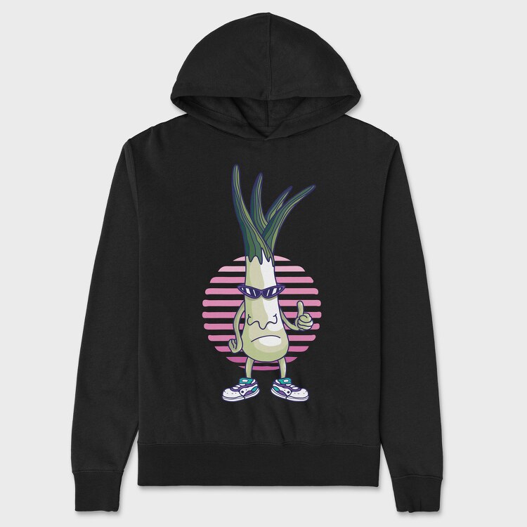 Funny Leek, Unisex Men's Hoodie