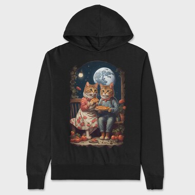 Cats Pizza Cottagecore, Unisex Men's Hoodie
