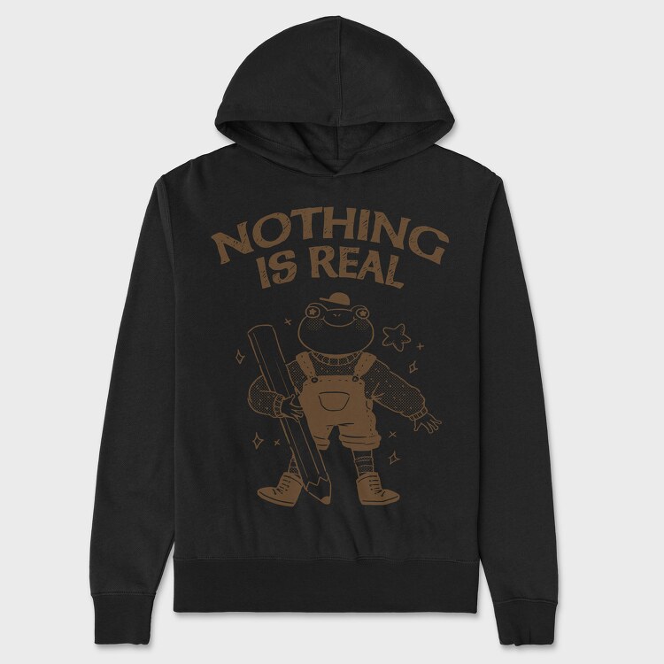 Frog Nothing Is Real, Unisex Men's Hoodie
