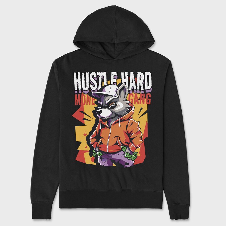 Hustle Hard, Unisex Men's Hoodie