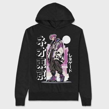Anime Pink Hair Character, Unisex Men's Hoodie