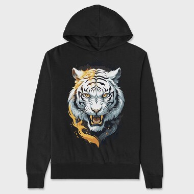 Tiger Fire, Unisex Men's Hoodie