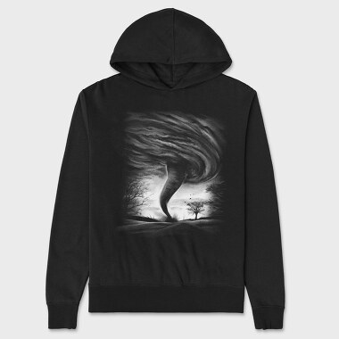 Tornado Monochrome, Unisex Men's Hoodie