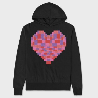 Toy Brick Heart, Unisex Men's Hoodie