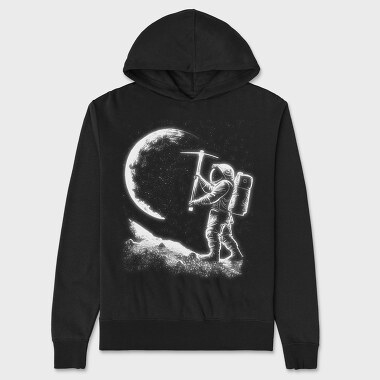 Astronaut Moon Picking, Unisex Men's Hoodie