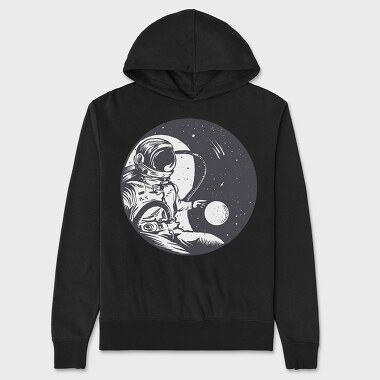 Astronaut Yin Yang, Unisex Men's Hoodie