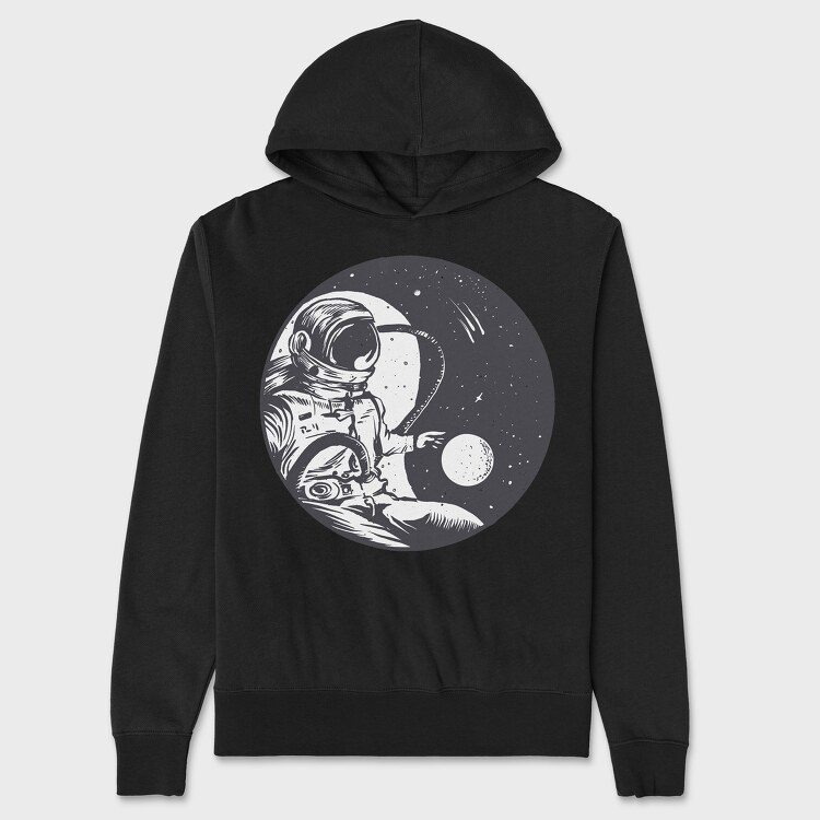 Astronaut Yin Yang, Unisex Men's Hoodie