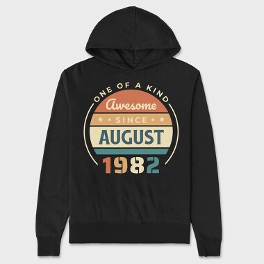 Awesome Since August, Unisex Men's Hoodie
