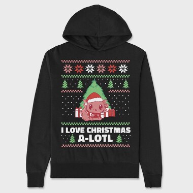 Axolotl Christmas, Unisex Men's Hoodie