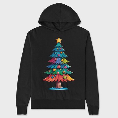 Christmas Tree Color, Unisex Men's Hoodie