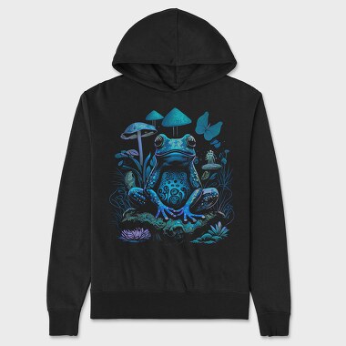 Trippy Frog Mushroom, Unisex Men's Hoodie